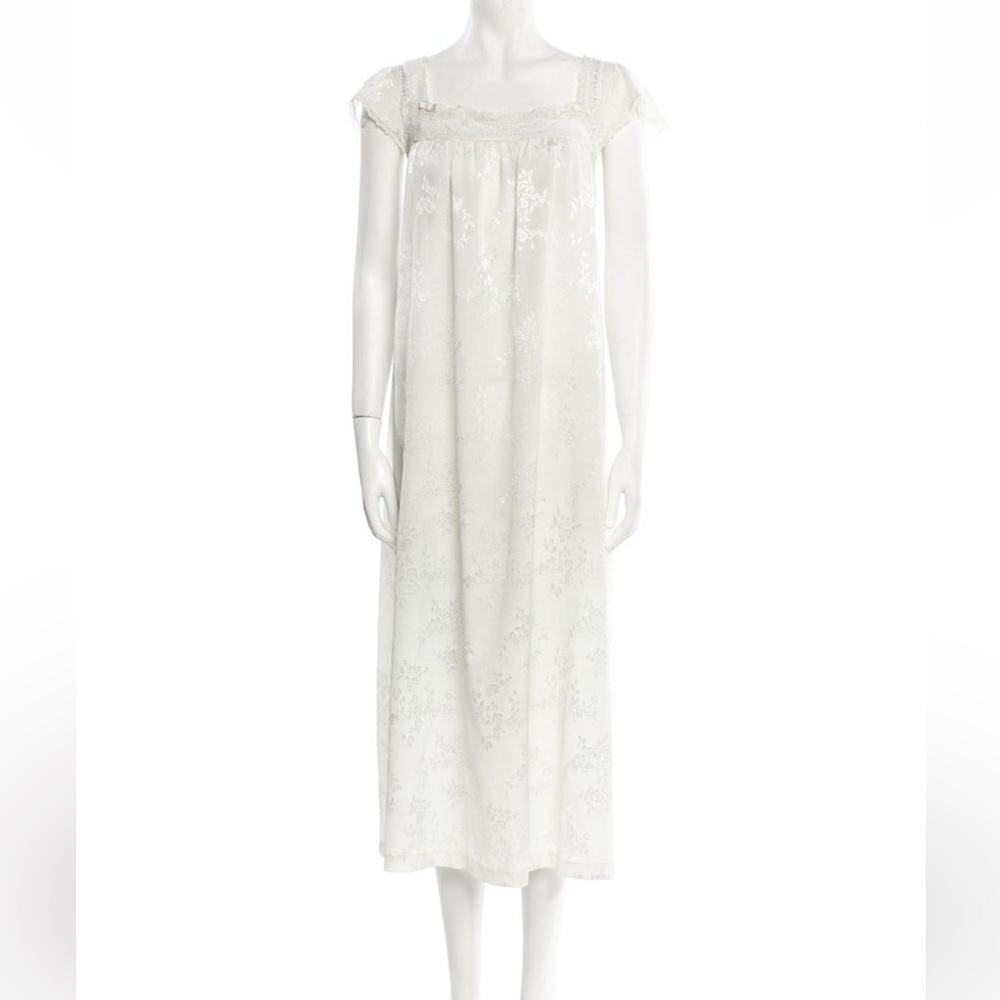Oscar de la Renta Ivory Lace nightgown M/L